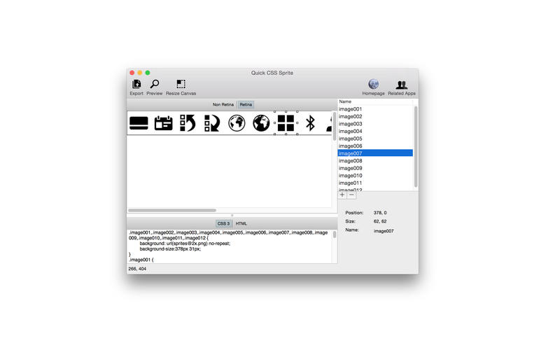 Quick CSS Sprite - 用 CSS 快速合并图像[OS X]丨反斗限免