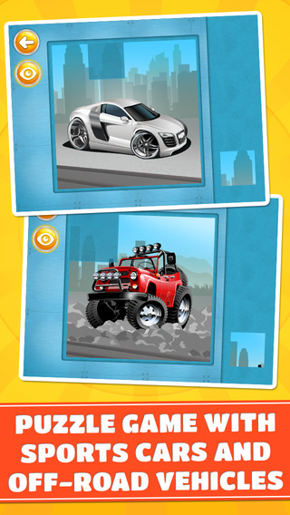 Sports Cars Off-Road Vehicles Puzzle Game - Free
