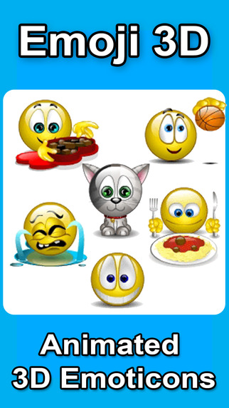 Animated Emojis - Emoji 3D - SMS Smiley Faces Sticker - FREE