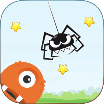 Tiny Hungry Red Rope Devil - Swipe the vines to win LOGO-APP點子