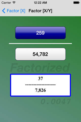 Factorizer, numbers to factors screenshot 3