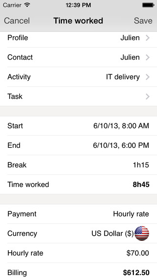 【免費商業App】Timesheet, keeps track of working hours-APP點子