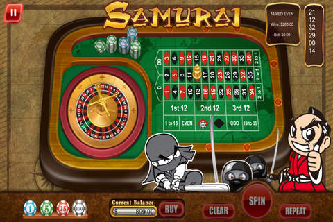 Ascent Samurai's of Party Roulette - Play Lucky Ninja Casino or Win Big Jackpot Free Game screenshot 2