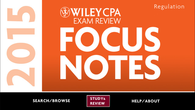 REG Notes - Wiley CPA Exam Review Focus Notes On-the-Go: Regulation