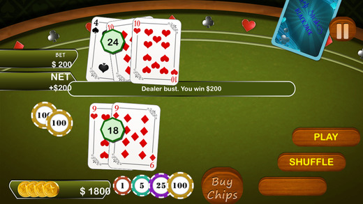 High Stake BlackJack Table - Best casino card gambling game