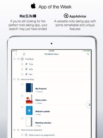 【免費生產應用App】ThinkBook - Todos, Notes, Projects, Outlines-APP點子