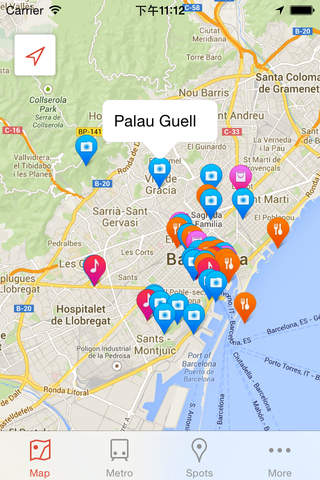 Barcelona Offline Map (Metro Map, Offline GPS Support) screenshot 2