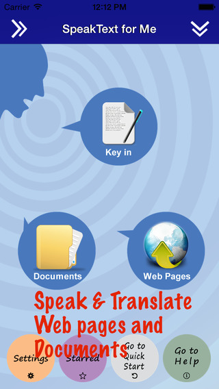 SpeakText FREE - Speak Translate Text Documents and Web pages