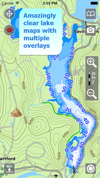 Aqua Map Connecticut - Lakes GPS Offline Nautical Charts