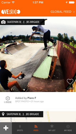 【免費運動App】WeRide - Find it. Check it. Skate it. Share it.-APP點子