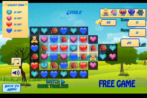 Candy Hearts Saga - Valentines match 3 adventure screenshot 2