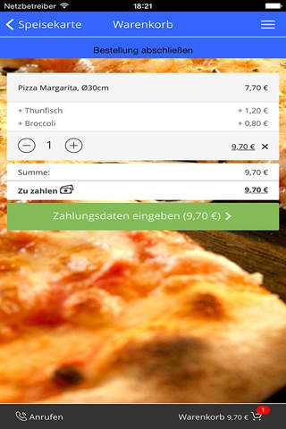 Jet Pizzaservice screenshot 2