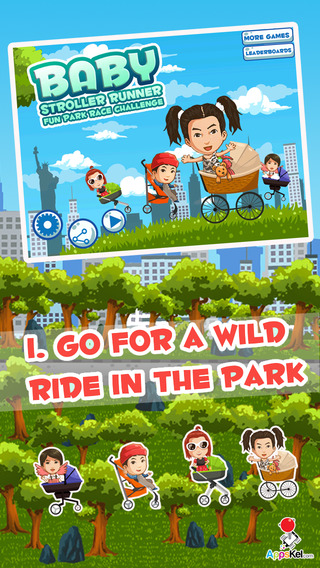 Baby Stroller Runner - Fun Park Race Challenge HD Free