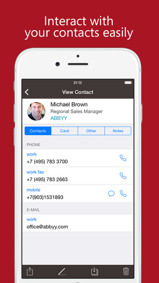 【免費商業App】Business Card Reader : Scan & OCR contact information from visiting cards and save in contacts-APP點子