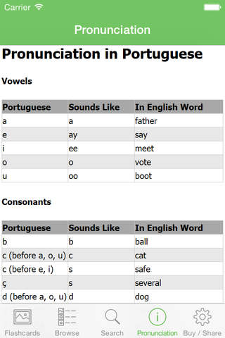 Portuguese Flashcards with Pictures Lite screenshot 2
