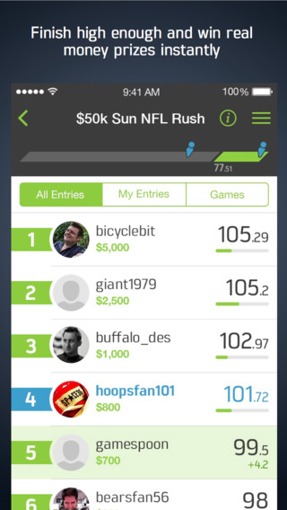 【免費運動App】FanDuel Fantasy Football 1-Week Leagues-APP點子