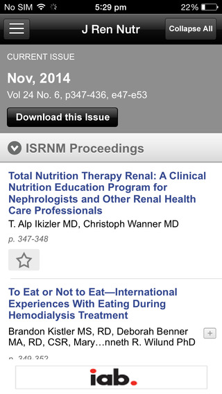 【免費醫療App】Journal of Renal Nutrition-APP點子