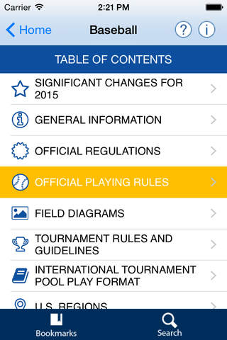 LL 2015 Baseball Rulebook screenshot 2