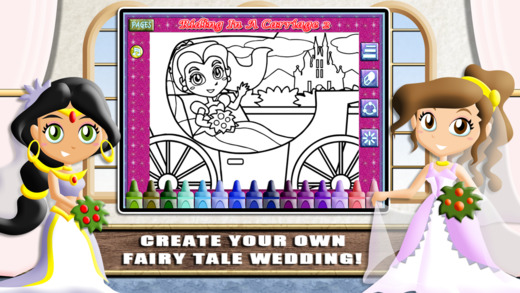 【免費遊戲App】My Princess Wedding Coloring Book PRO! - Paint, Color, and Draw Frozen Fairy Tail for Girls-APP點子