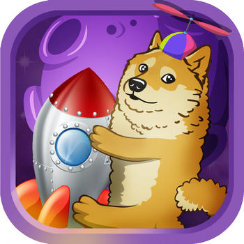 Doge Galaxy Copter Arcade Game Of Kabosu, A Doge Meme Of The Female Shiba Inu Dog LOGO-APP點子