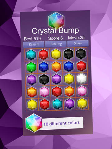 【免費遊戲App】Crystal Bump-Same Color Crystal match-APP點子