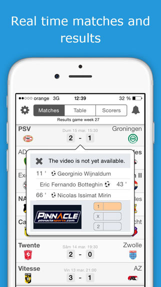 免費下載運動APP|Eredivisie - Netherlands Football League - Check fixtures, results, standings, scorers and videos in a single screen app開箱文|APP開箱王