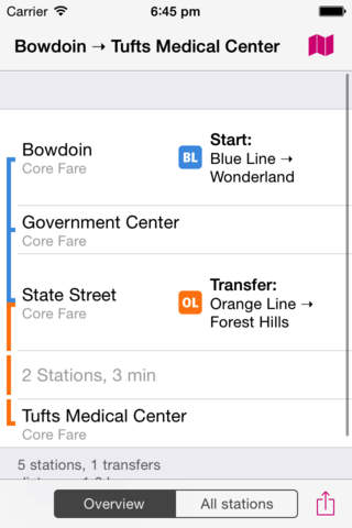Boston Rail Map Lite screenshot 3