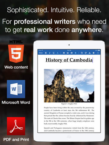 UX Write - A free word processor for Microsoft Word and HTML documents Screenshot