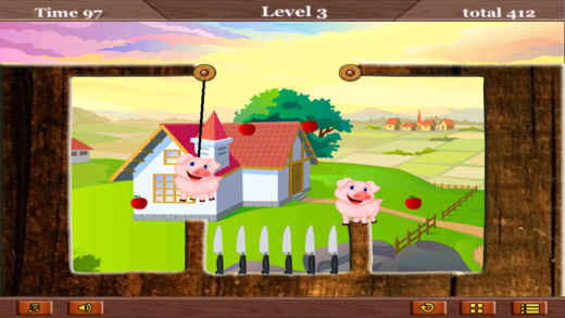 【免費遊戲App】Farm Day Puzzle: Rope a Pig Feeding Craze-APP點子