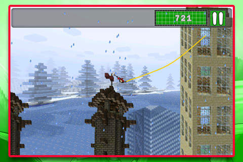 8-Bit Ninja Grappling Hook Swing : Skyscraper Rope Escape FREE screenshot 4