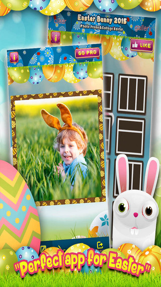 Easter Bunny 2015 Photo Frame Editor - Candy Kids Rabbits and Chocolate Eggs Collage FREE