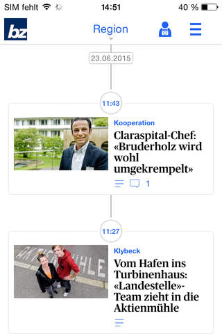 bz Basel News screenshot 3