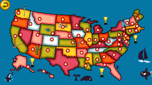 Map United States Learning Games iPhone Screenshot 2
