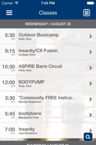 ASPIRE Total Fitness screenshot 2
