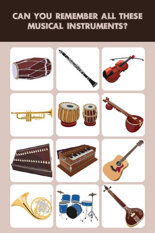 Kids Memory Match : Musical Instruments screenshot 4