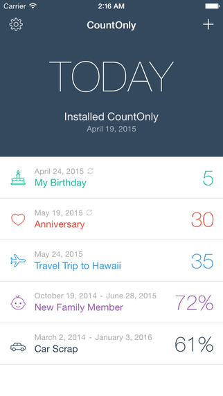 CountOnly - Simple beautiful countdown app