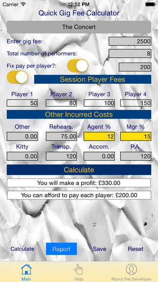 【免費娛樂App】Gig Fee Calculator V1.00-APP點子
