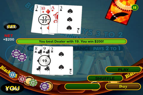 21 Gold Coin Treasures Blast & Blackjack Casino Blitz Free screenshot 2