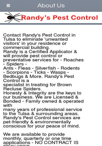 Randy's Pest Control - Bixby screenshot 2