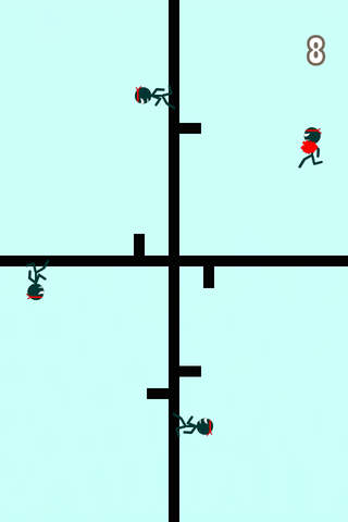 No One Dies 2015 -  Four Ninjas Dash, Make Them Jump To Avoid Stick Today, Hero Pop To Survive Linebound Life On The Line screenshot 2