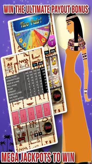 Pharaohs Poker Blitz with Gold Slots Rich Roulette Wheel and More