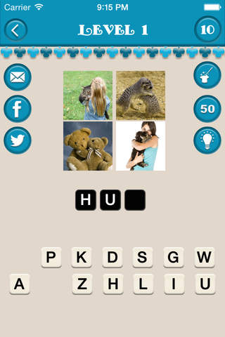 Word Quiz! - Guess Four Pics screenshot 4