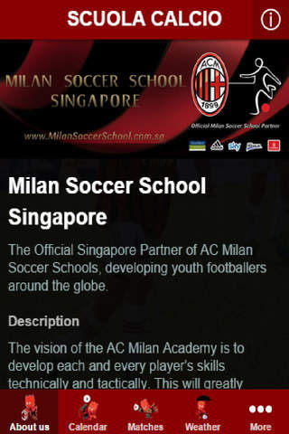 Milan Soccer School SG screenshot 2