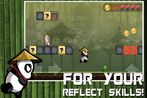 Cute Panda Bear Jumping - Pet Run in Temple & Jungle screenshot 2