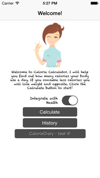 Calorie Calculator - Health integrated - finds daily calories BMR and your BMI