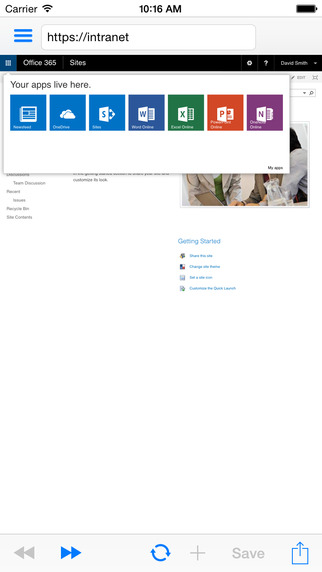 Pinsite Lite - Enterprise Web Browser for Office 365 and SharePoint