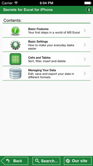Secrets for Excel for iPhone