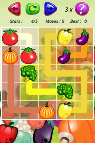 Veggies Flow fun - link the matching vegetables saga screenshot 2