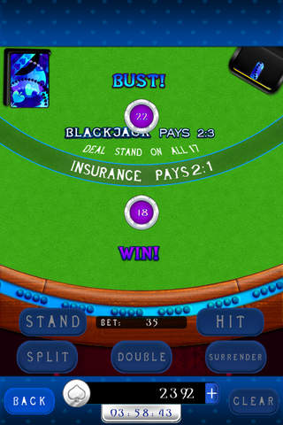 ▻Blackjack Online Lite - Best FREE Casino Betting Game screenshot 2