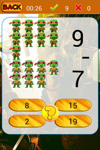 Easy Math Kids For Ninja Turtles Version screenshot 2